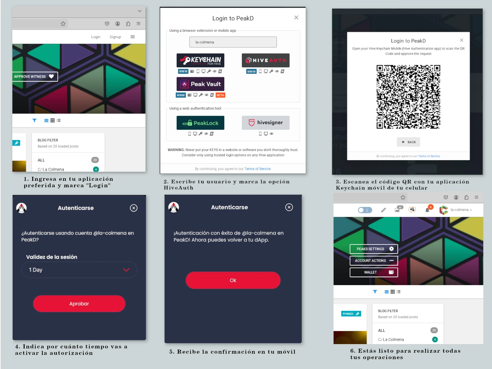 Cómo usar HiveAuth con Keychain Mobile